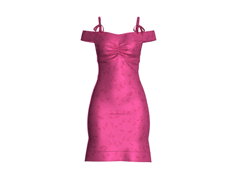 Girls Fashion Party Dress 3D 模型