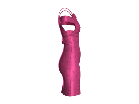 Girls Fashion Party Dress 3D 模型