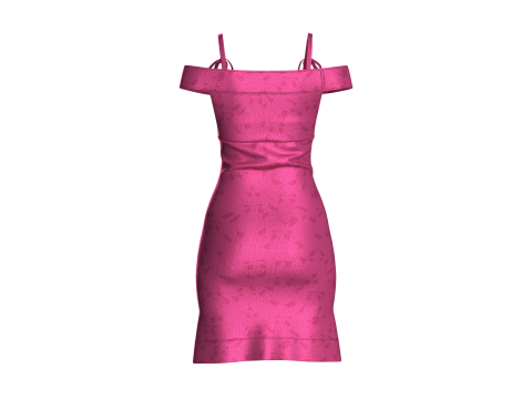 Girls Fashion Party Dress 3D 模型