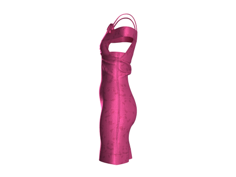 Girls Fashion Party Dress 3D 模型