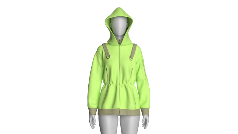Girls Hooded Jacket V3 3D मॉडल .c4d .max .obj .3ds .fbx .stl .blend