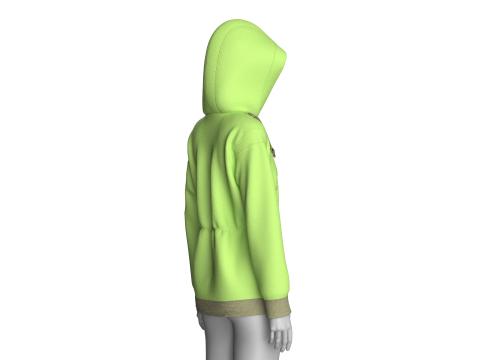 Girls Hooded Jacket V3 3D Модель