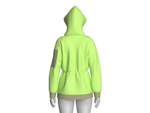 Girls Hooded Jacket V3 3D Model