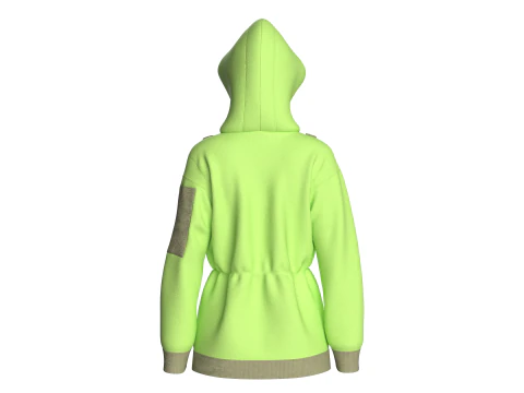 Girls Hooded Jacket V3 3D Model