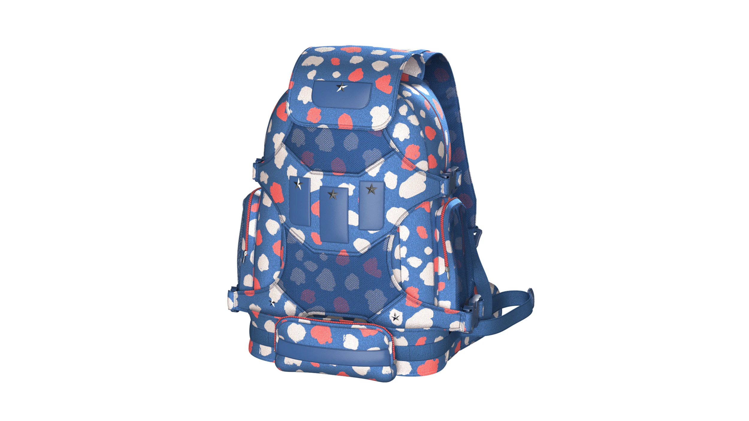 Printed School Bag V2 3D Model .c4d .max .obj .3ds .fbx .stl .blend 