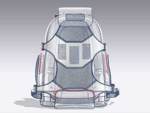 Printed School Bag V2 Modello 3D