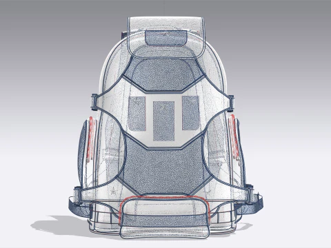 Printed School Bag V2 3D Model