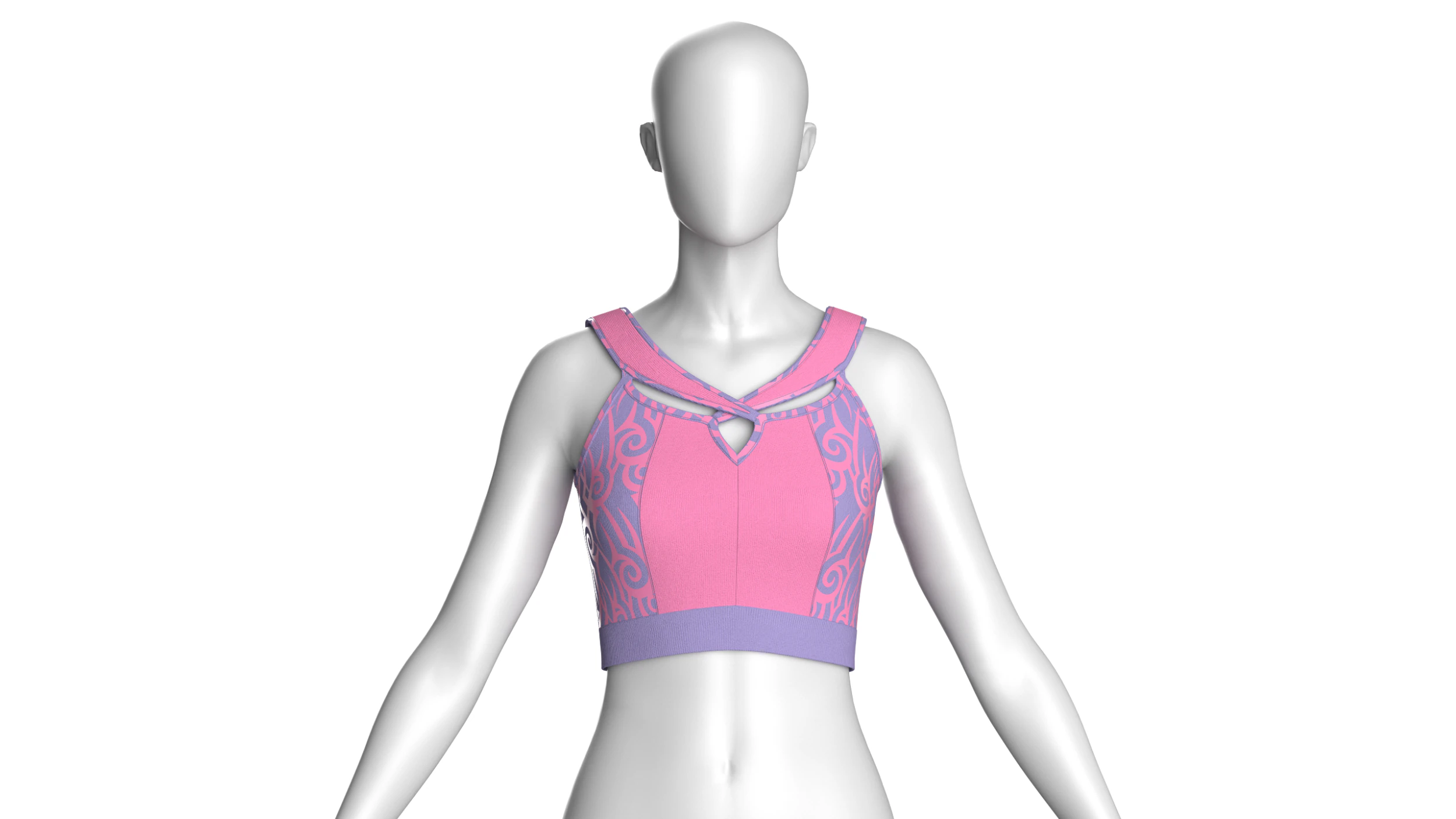 Girls Fashion Bralette Top V2 3D Model .c4d .max .obj .3ds .fbx .stl .blend 