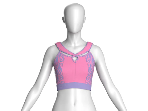 Модный топ без косточек для девочек V2 3D Модель