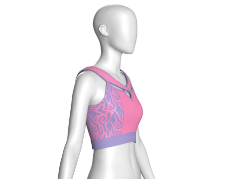 Girls Fashion Bralette Top V2 3D Model