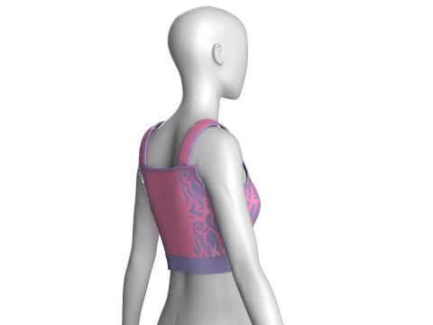 Girls Fashion Bralette Top V2 3D Model