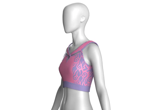 Girls Fashion Bralette Top V2 3D Model