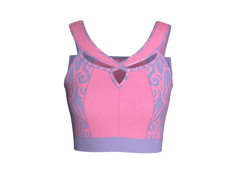 Girls Fashion Bralette Top V2 3D Model