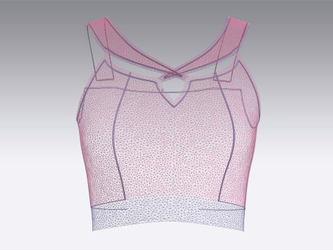 Girls Fashion Bralette Top V2 Model 3D