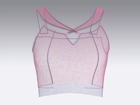 Girls Fashion Bralette Top V2 3D Model