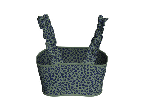 Girls Printed Crop Top V3 3D Model