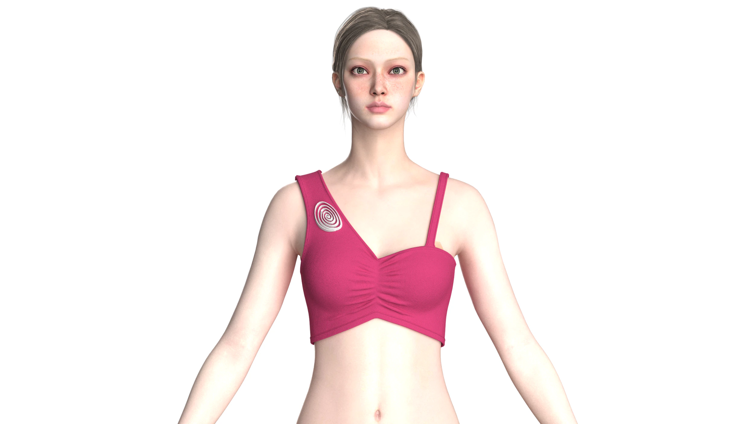Girls Fashion Bralette Top V3 3D Model .c4d .max .obj .3ds .fbx .stl .blend 
