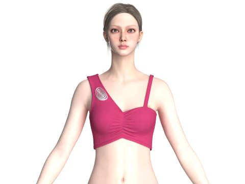 여아 패션 브라렛 탑 V3 3D 모델