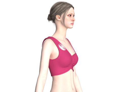 女童时尚文胸上衣 V3 3D 模型