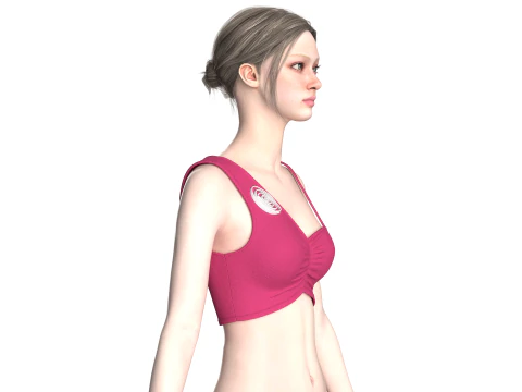 Girls Fashion Bralette Top V3 3D Model