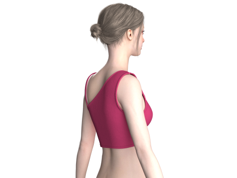女童时尚文胸上衣 V3 3D 模型
