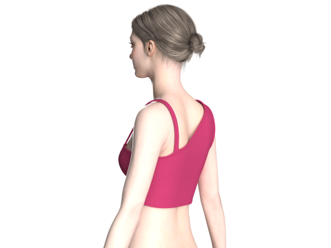 女童时尚文胸上衣 V3 3D 模型