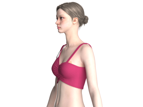 女童时尚文胸上衣 V3 3D 模型