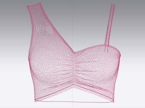 女童时尚文胸上衣 V3 3D 模型