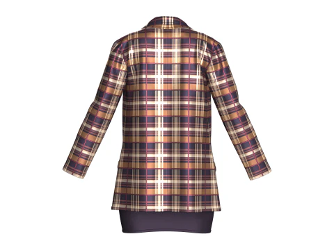 Корпоративное модное платье для девочек 3D Модель