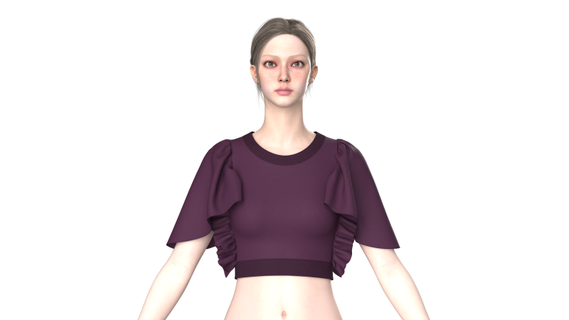 Top bralette moda bambina V4 Modello 3D .c4d .max .obj .3ds .fbx .stl .blend