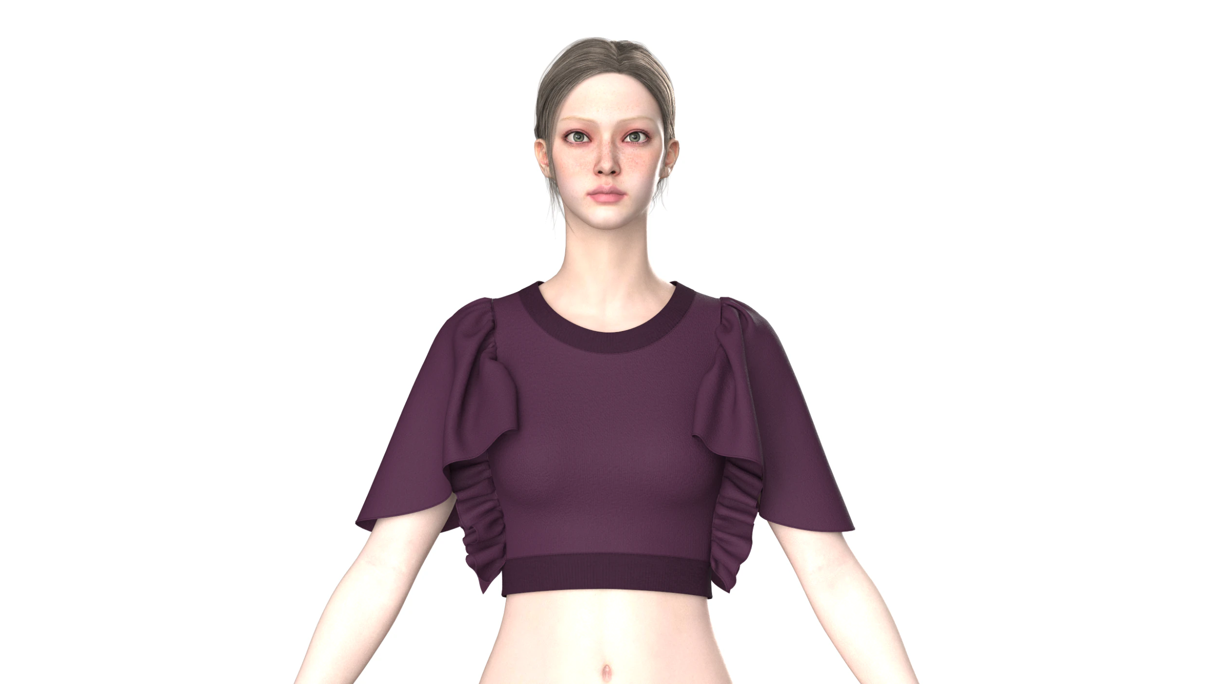 Girls Fashion Bralette Top V4 3D Model .c4d .max .obj .3ds .fbx .stl .blend 