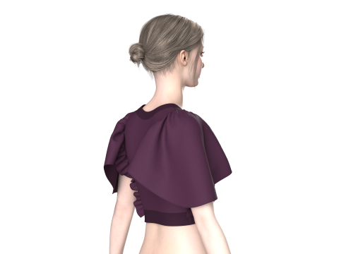 Top Bralette de moda para niñas V4 Modelo 3D