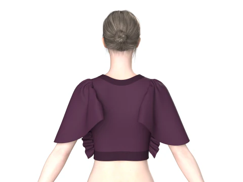 Girls Fashion Bralette Top V4 3D Model
