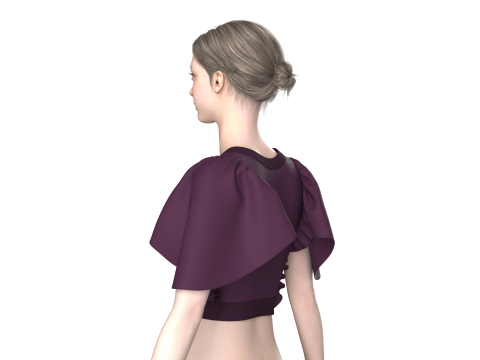 Top Bralette de moda para niñas V4 Modelo 3D