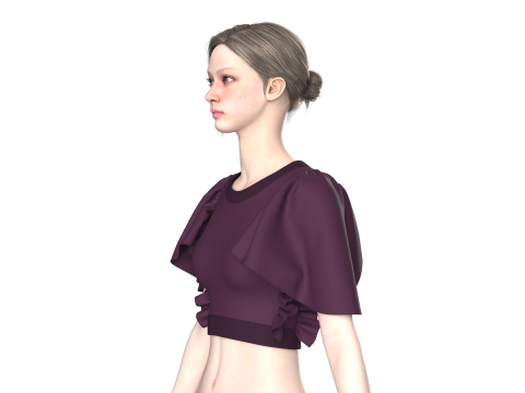 Top Bralette de moda para niñas V4 Modelo 3D