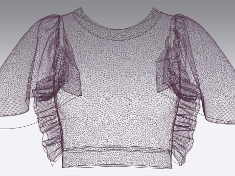 Top Bralette de moda para niñas V4 Modelo 3D