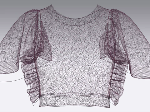 Girls Fashion Bralette Top V4 3D Model