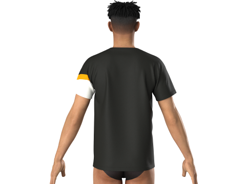 Heren 2-kleurig T-shirt 3D Model