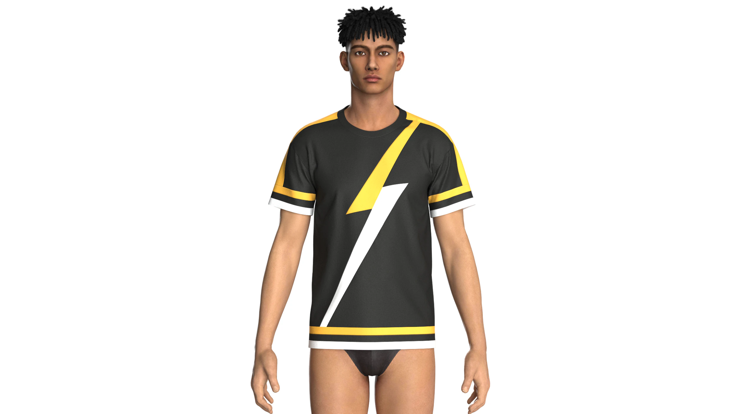 Men 3 Ton Color Tshirt 3D Model .c4d .max .obj .3ds .fbx .stl .blend 