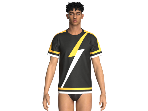 Men 3 Ton Color Tshirt 3D Model