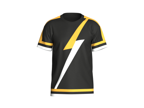 Heren 3 ton kleur t-shirt 3D Model
