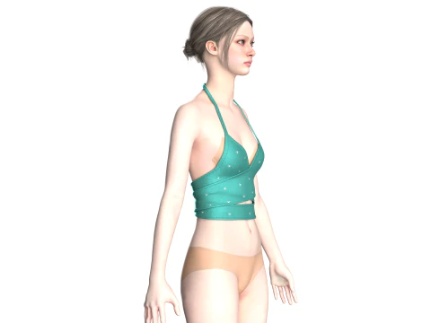 Girls Fashion Bralette V5 3D Model