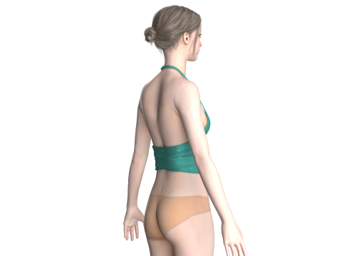 Girls Fashion Bralette V5 3D Model