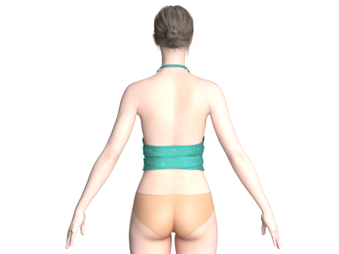 Girls Fashion Bralette V5 3D Model