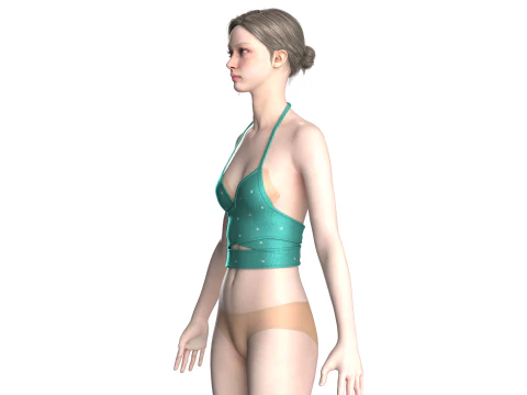 Girls Fashion Bralette V5 3D Model
