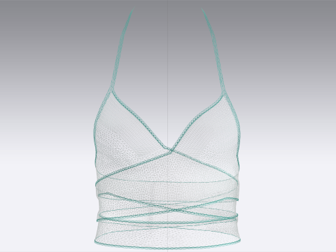 Girls Fashion Bralette V5 3D Model