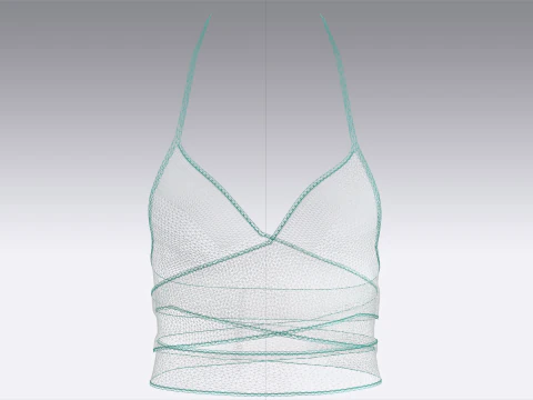 Girls Fashion Bralette V5 3D Model