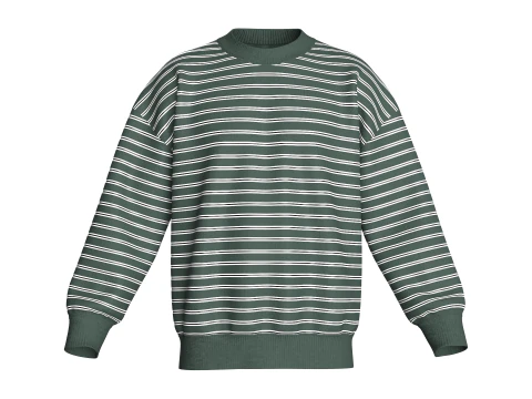 Men Striped Oversized Sweatshirt 3D Model