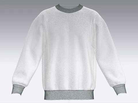 Men Striped Oversized Sweatshirt 3D Model