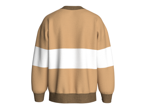 Hombres Sudadera extragrande con cuello tripping Modelo 3D